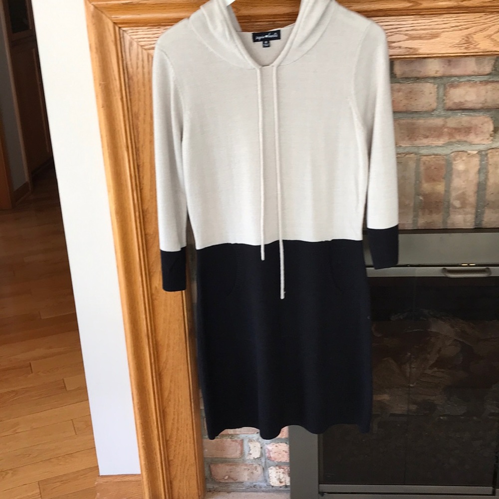 Black and Tan long sweatshirt dress